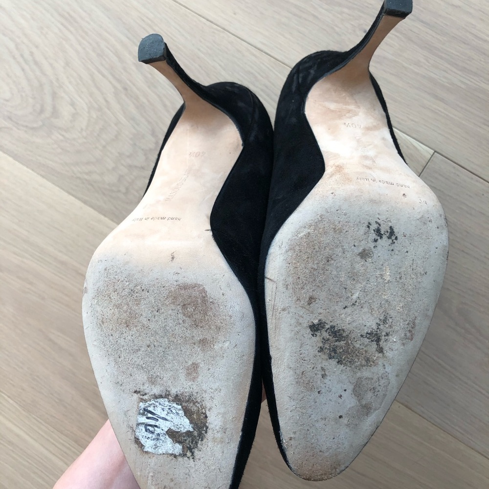 Authentic Manolo Blahnik Suede Booties - image 3